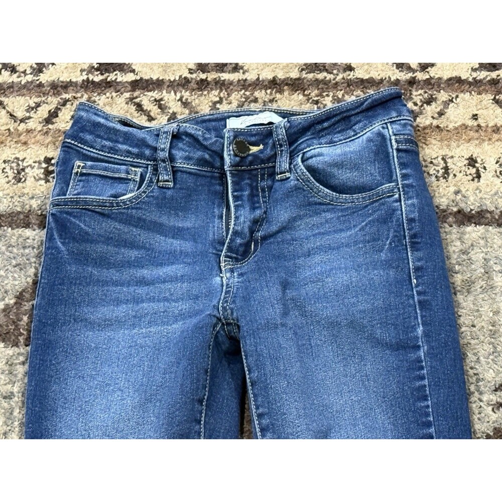 Women’s Juniors Mid-Rise Skinny Stretch Jean Size 23 Kancan - Picture 2 of 4